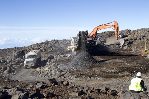 First grading on the TMT site September 17, 2014